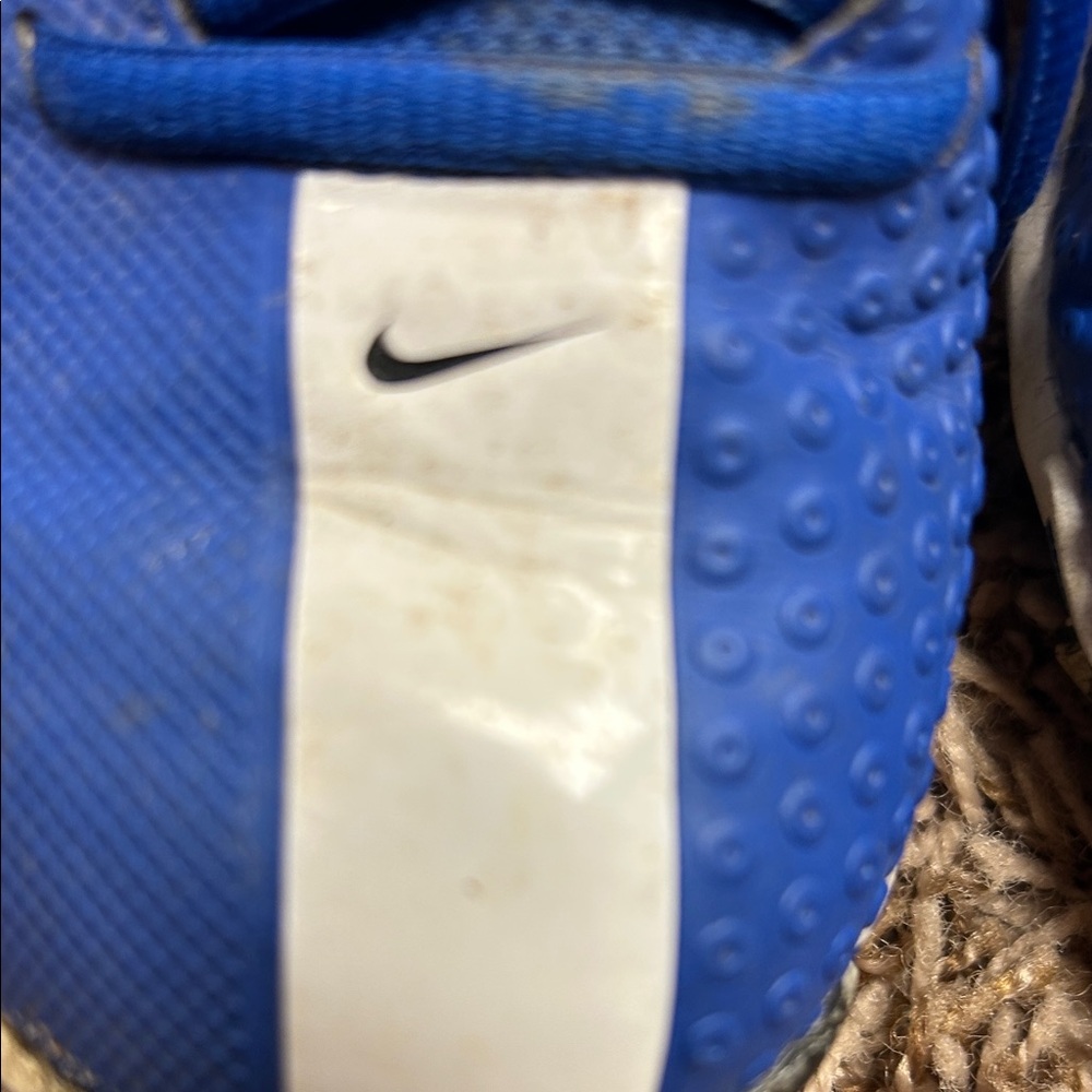 Nike Kids Royal Blue and White cleats - Picture 2 of 5